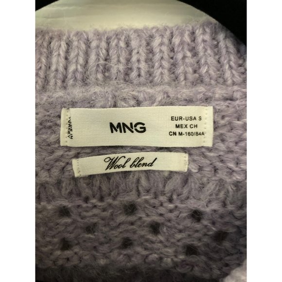 Mingo Chunky Knit Cardigan Lavender Small - Picture 2 of 8